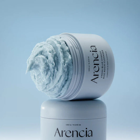 Arencia Fresh Blue Hyssop Rice Mochi Cleanser – 120 g