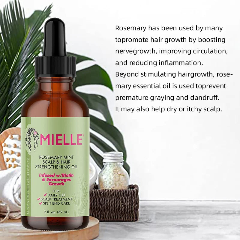 Mielle Rosemary Mint Scalp & Hair Strengthening Oil – 59ml (2 fl. oz.)