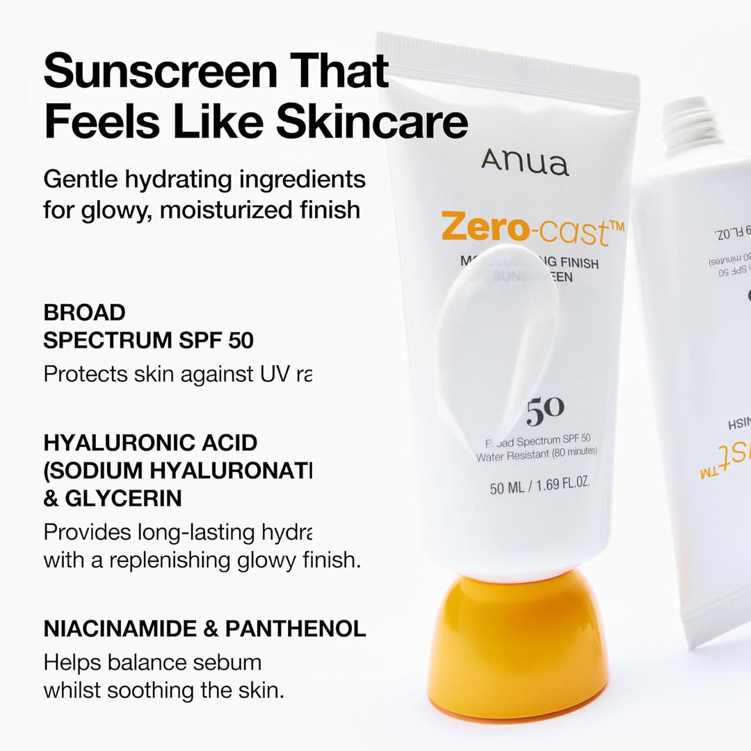 Anua zero cast moisturizing finish sunscreen Spf 50