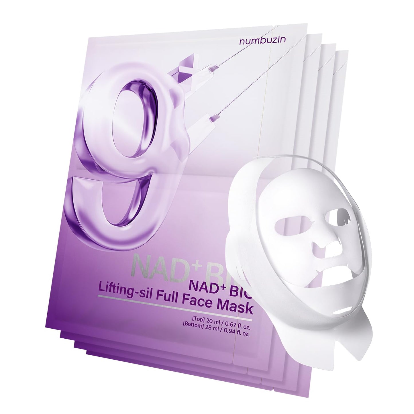Numbuzin No.9 NAD Bio Lifting Full Cover Facial Mask + GWP 4Pc Pack