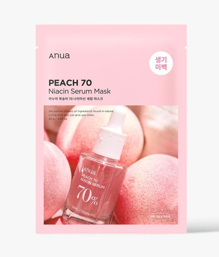Anua Peach 70 Niacin Serum Mask Sheet Mask (1 Sheet / 25ml)