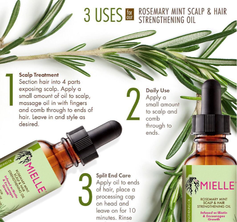 Mielle Rosemary Mint Scalp & Hair Strengthening Oil – 59ml (2 fl. oz.)
