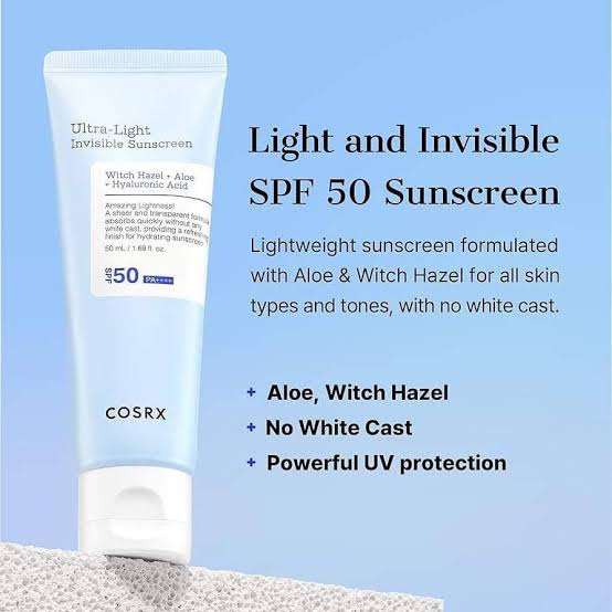 Cosrx Ultra light invisible sunscreen