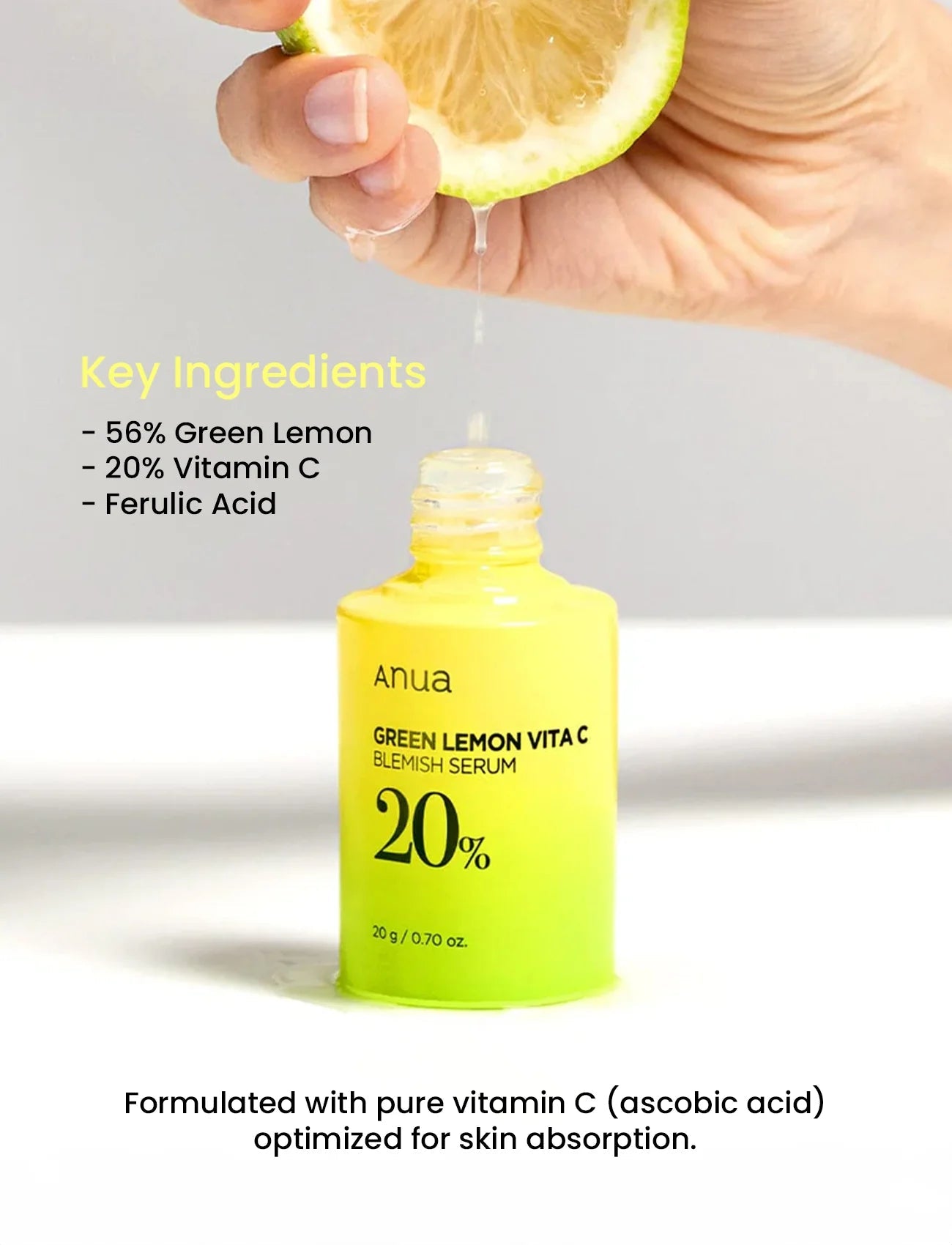 Anua Green Lemon Vita C Blemish Serum 20ml