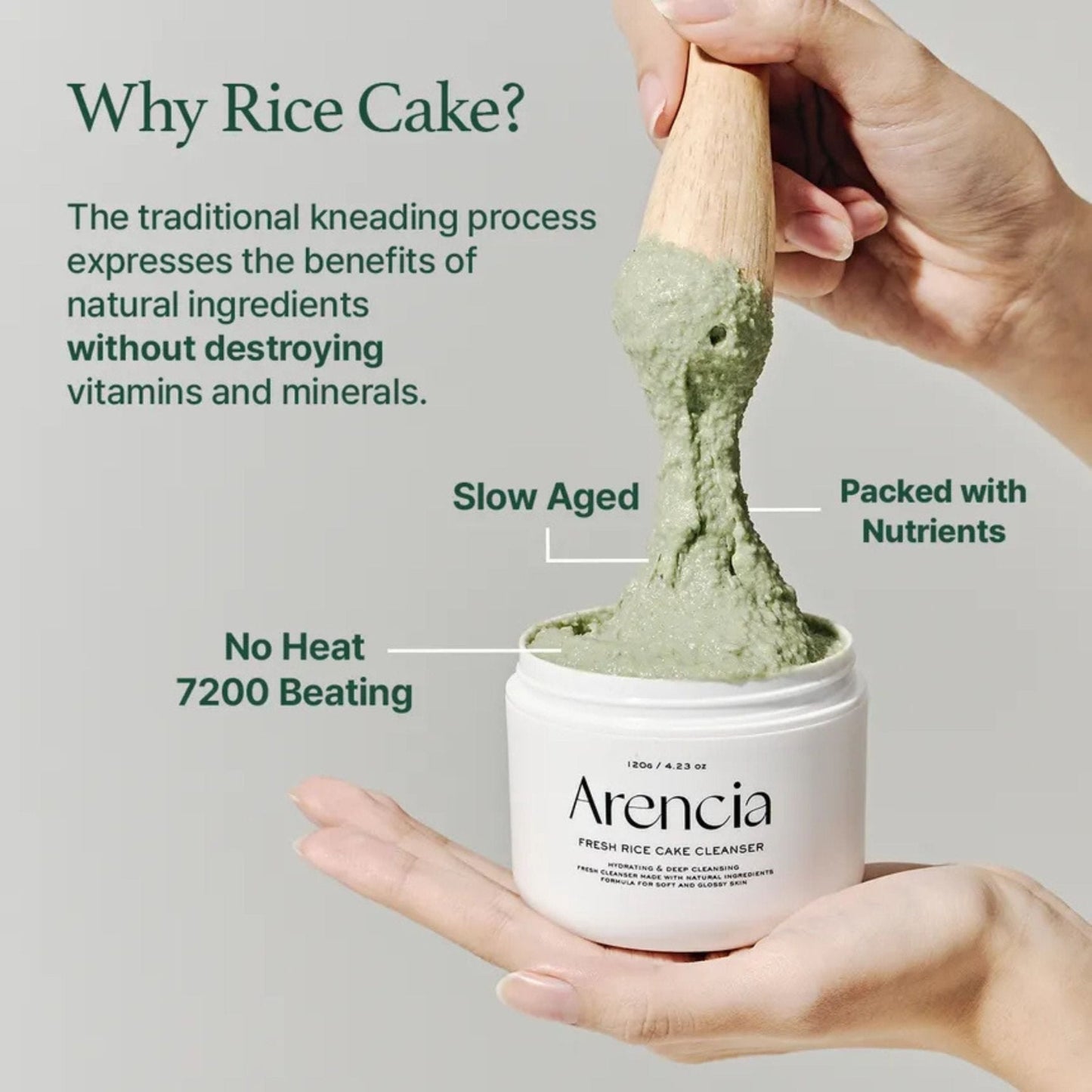 Arencia Fresh Green Rice Mochi Cleanser – 120 g