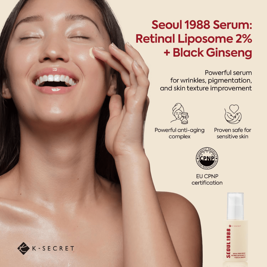 SEOUL 1988 Retinal Liposome 2% + Black Ginseng Serum – 30ml