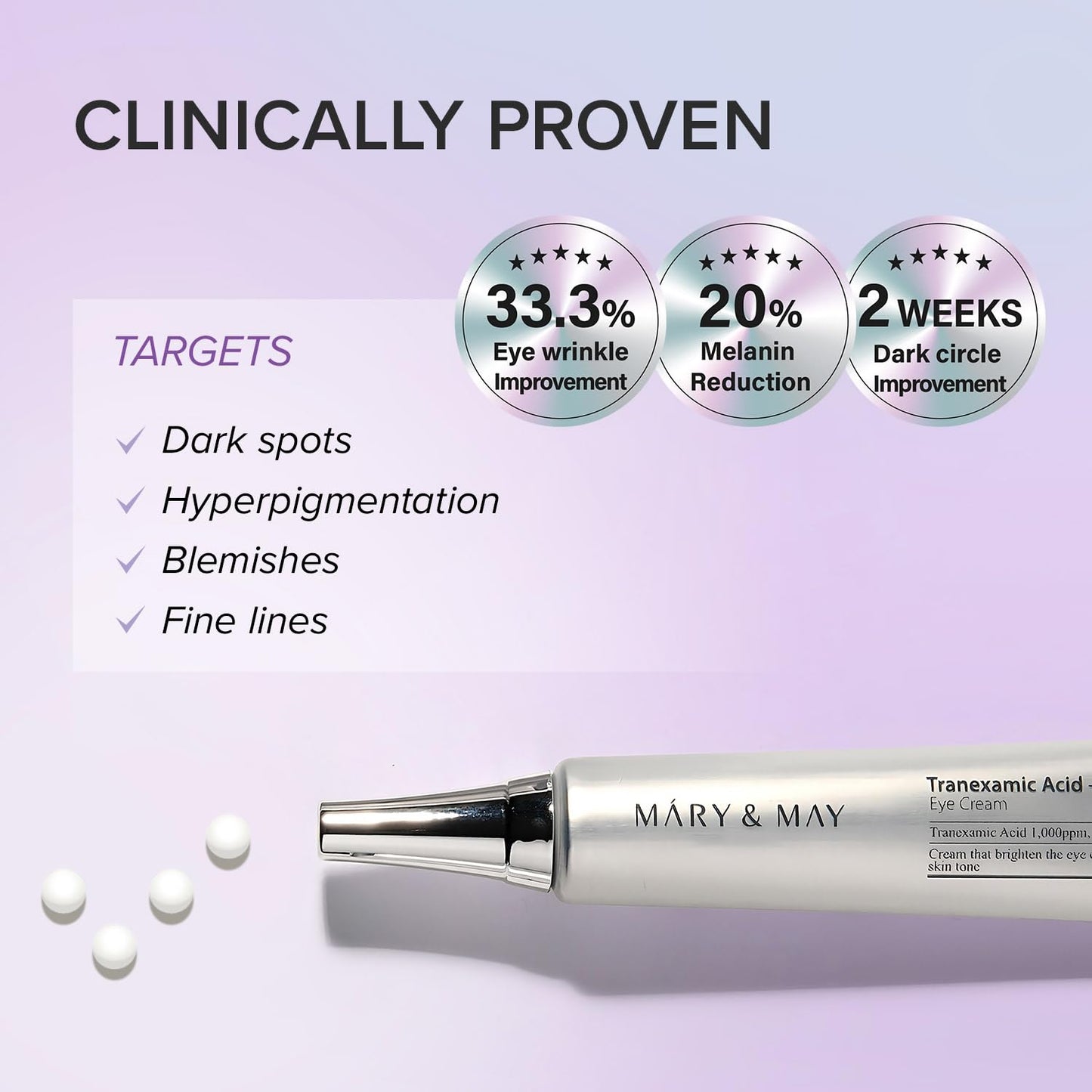 Mary & May Tranexamic Acid + Glutathione Eye Cream (12g)