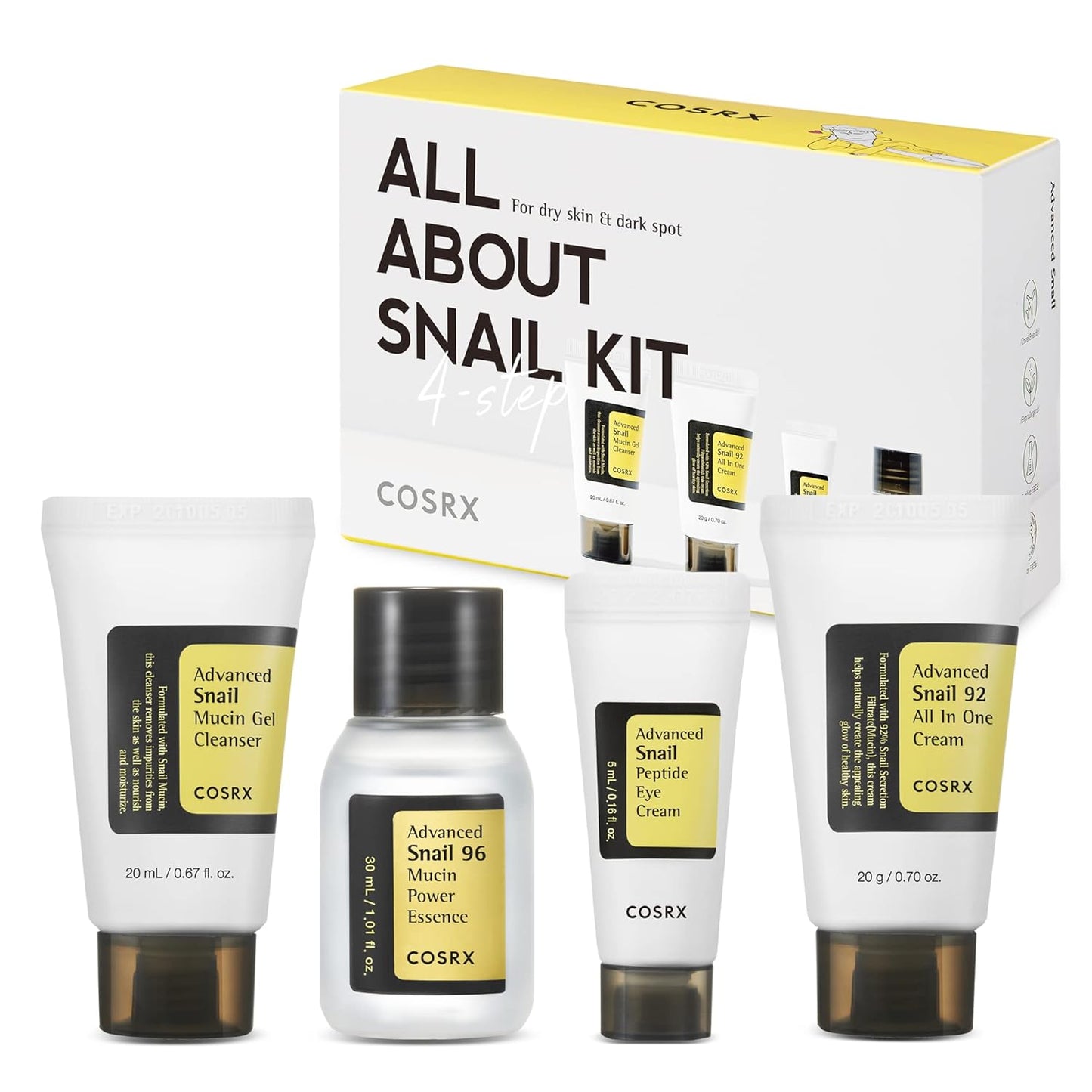 CosrX ALL ABOUT SNAIL KIT 4-step