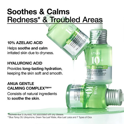 Azelaic Acid 10% + Hyaluron Redness Soothing Serum – 30ml